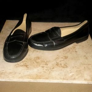 Cole Haan  Blk leather slip ons. size 12 D